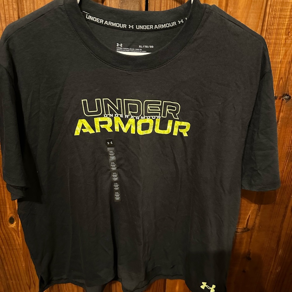 Under Armour Black Tee with Yellow Logo